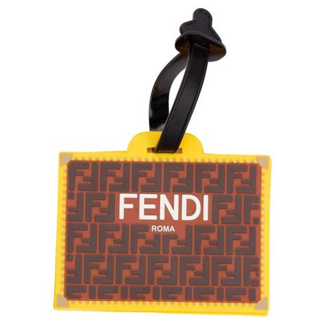 fendi black duffel bag|Fendi luggage tag.